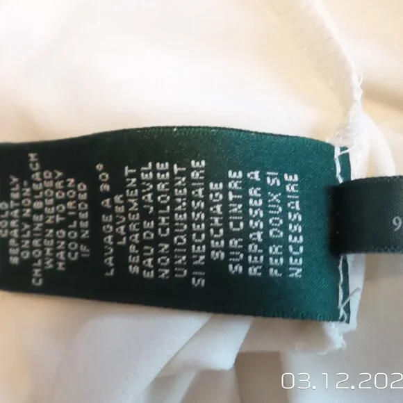 Womens Like NEW RALPH LAUREN Black & White Dress Size 10 - Picture 13 of 15